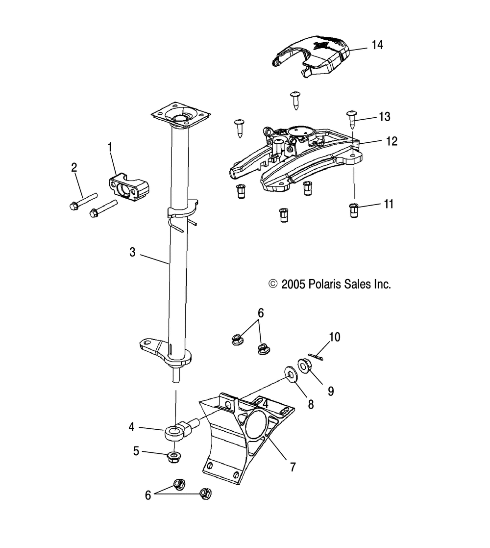 Steering adjustable steering post asm. - s10pd7fsl