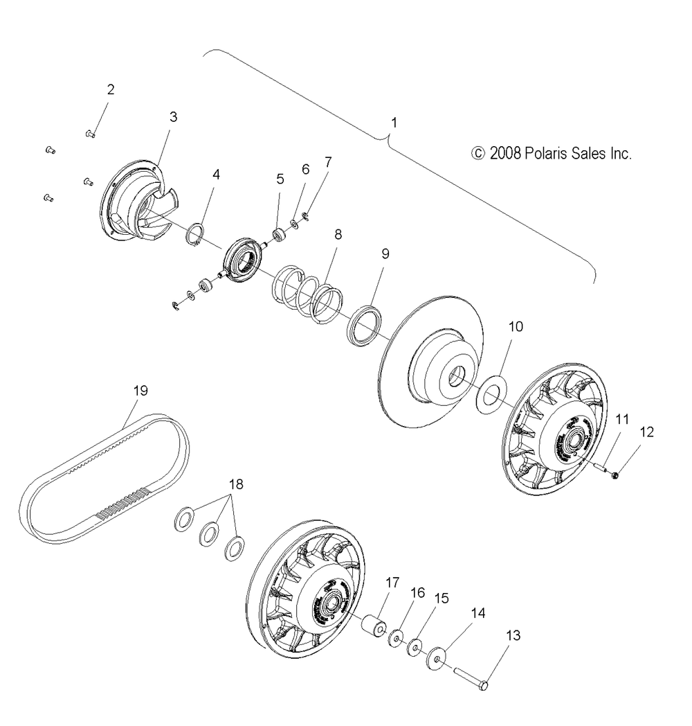 Drive train clutch secondary - s10pg8_ph8 all options