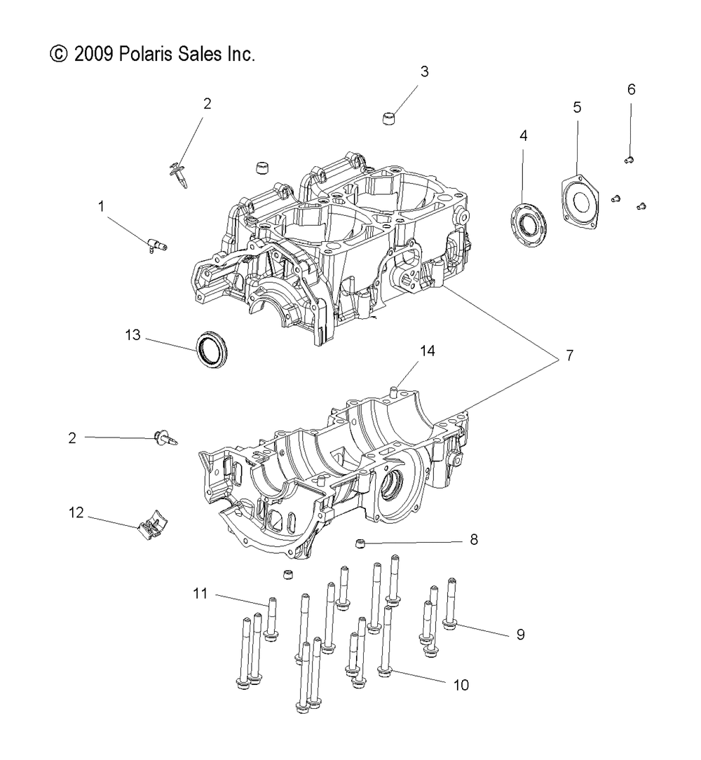 Engine crankcase - s10pg8_ph8 all options