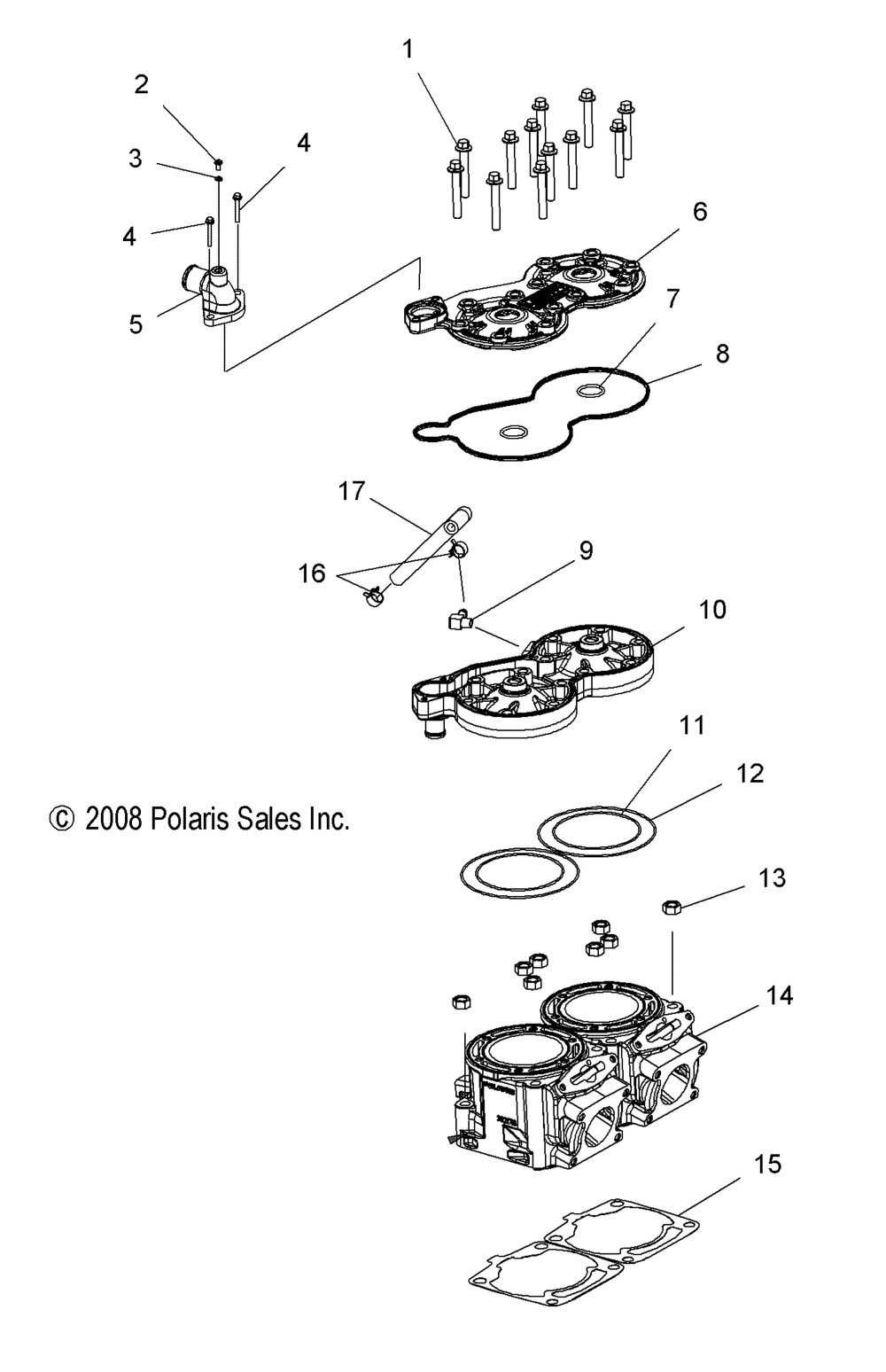 Engine cylinder - s10pk6hsa_hsl_hea_pm6hsa_hsl