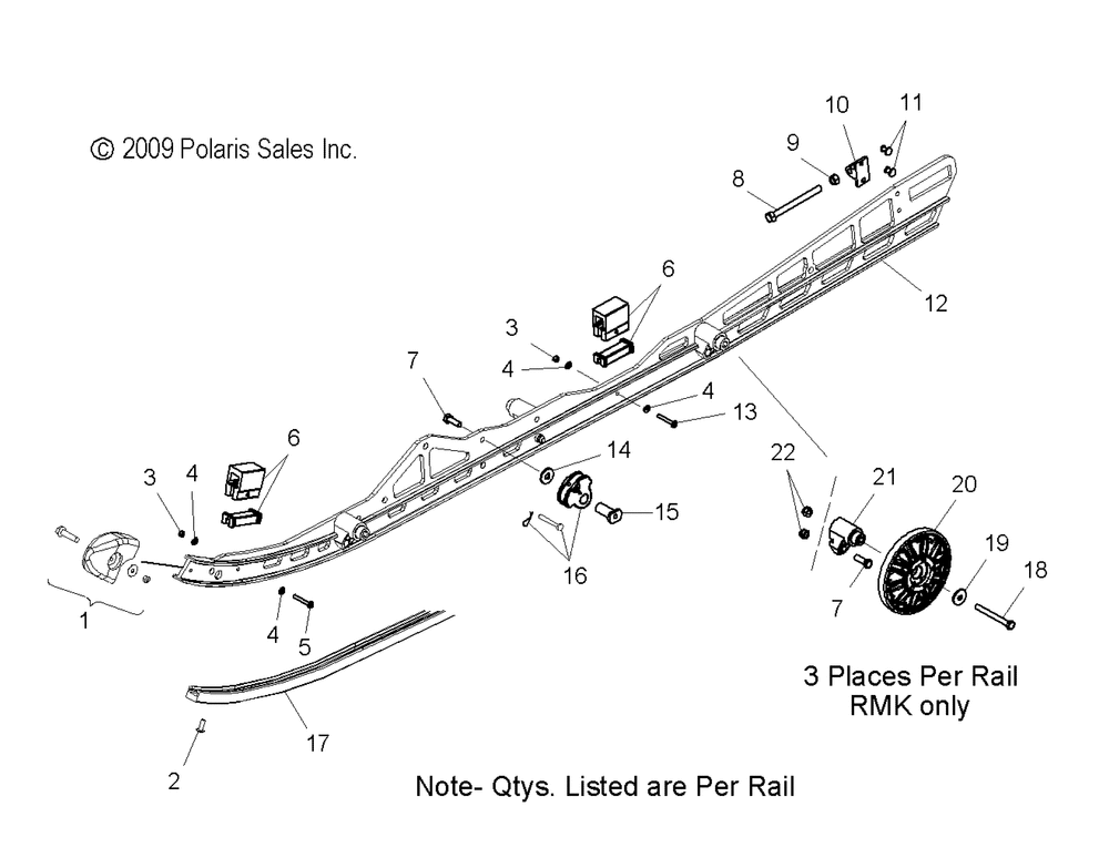 Suspension rail mounting - s10pk6hsa_hsl_hea_pm6hsa_hsl