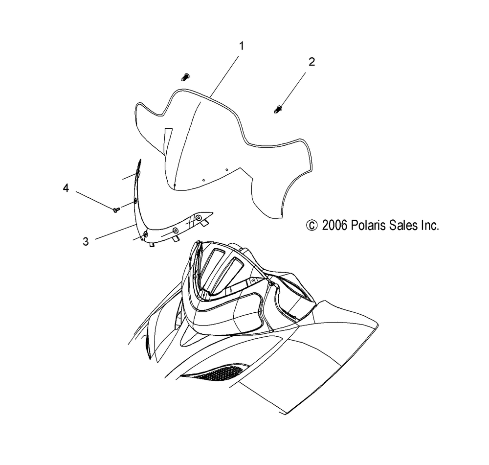 Body windshield - s10pk6hsa_hsl_hea_pm6hsa_hsl