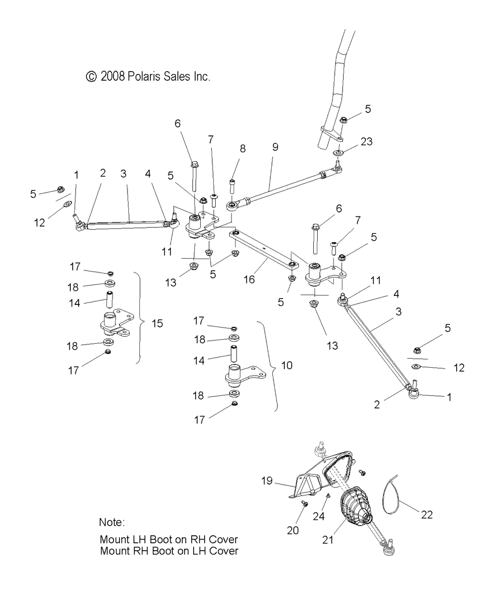 Steering lower and tie rods - s10pk8esa_esl_eea_pm8esa_esl