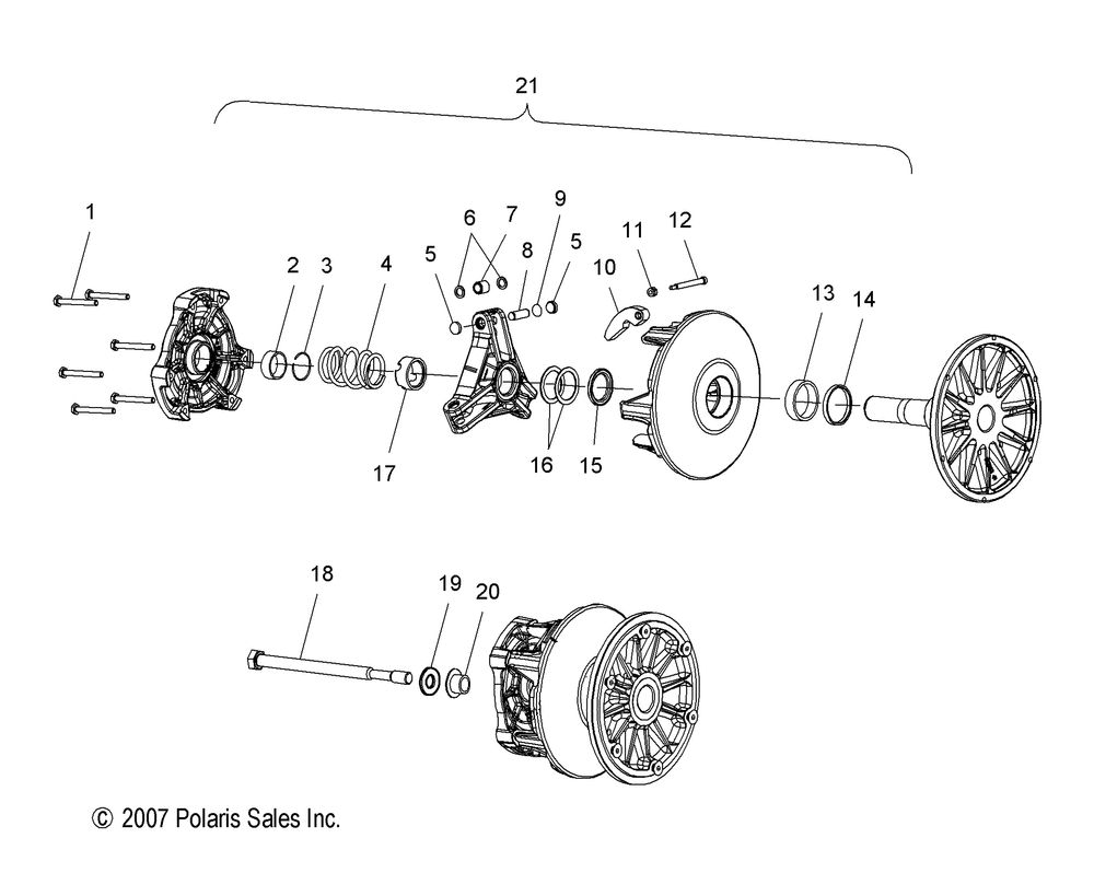 Drive train primary clutch - s10pl8esa_eea