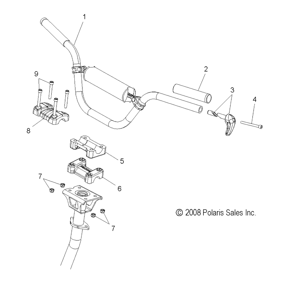 Steering handlebar mounting - s10pl8esa_eea