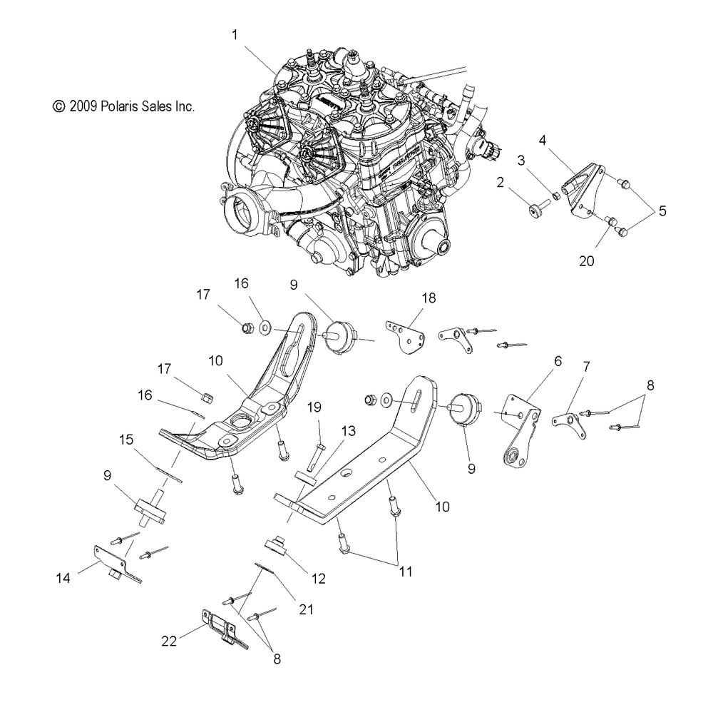 Engine mounting - s10pl8esa_eea