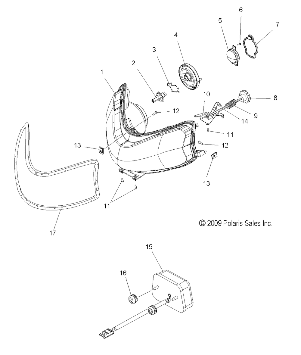 Electrical headlight and taillight - s10pp7fsl_fel