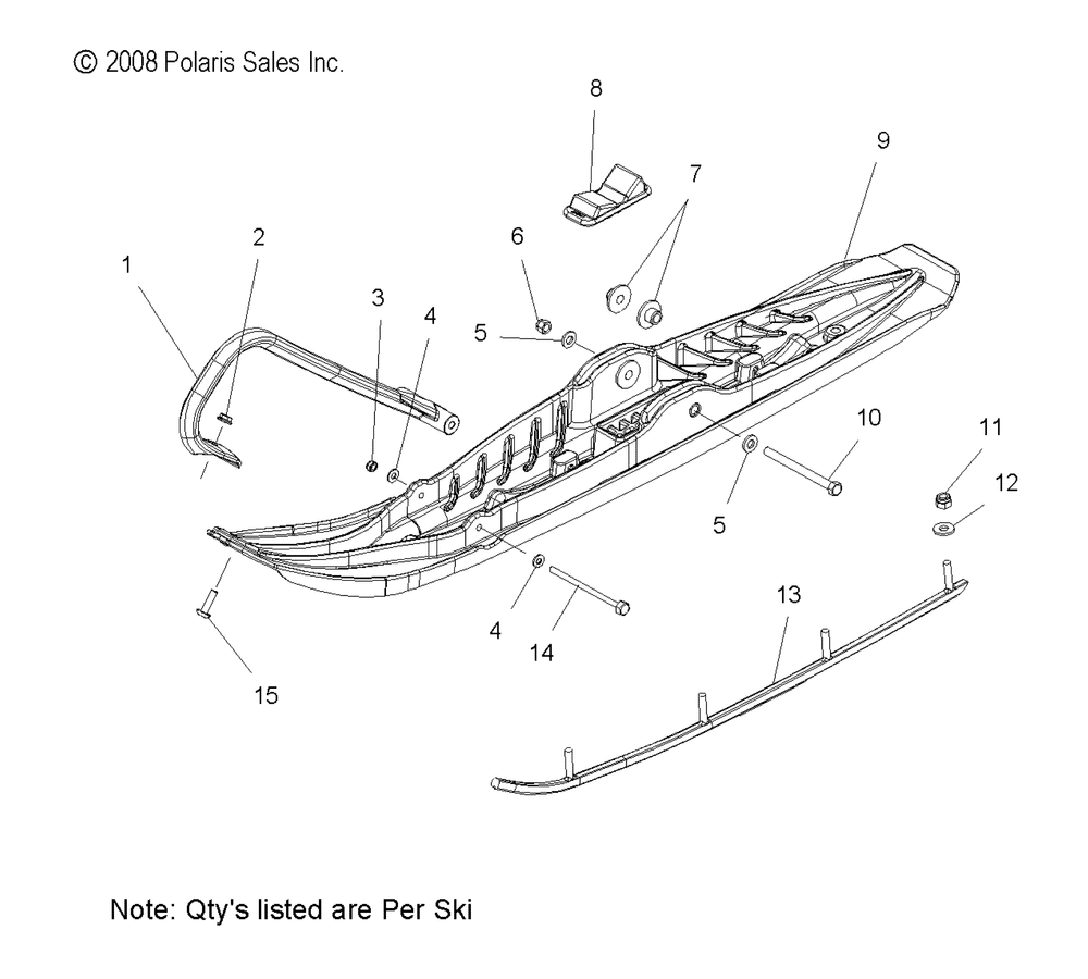 Steering ski asm. - s10pp8 all options