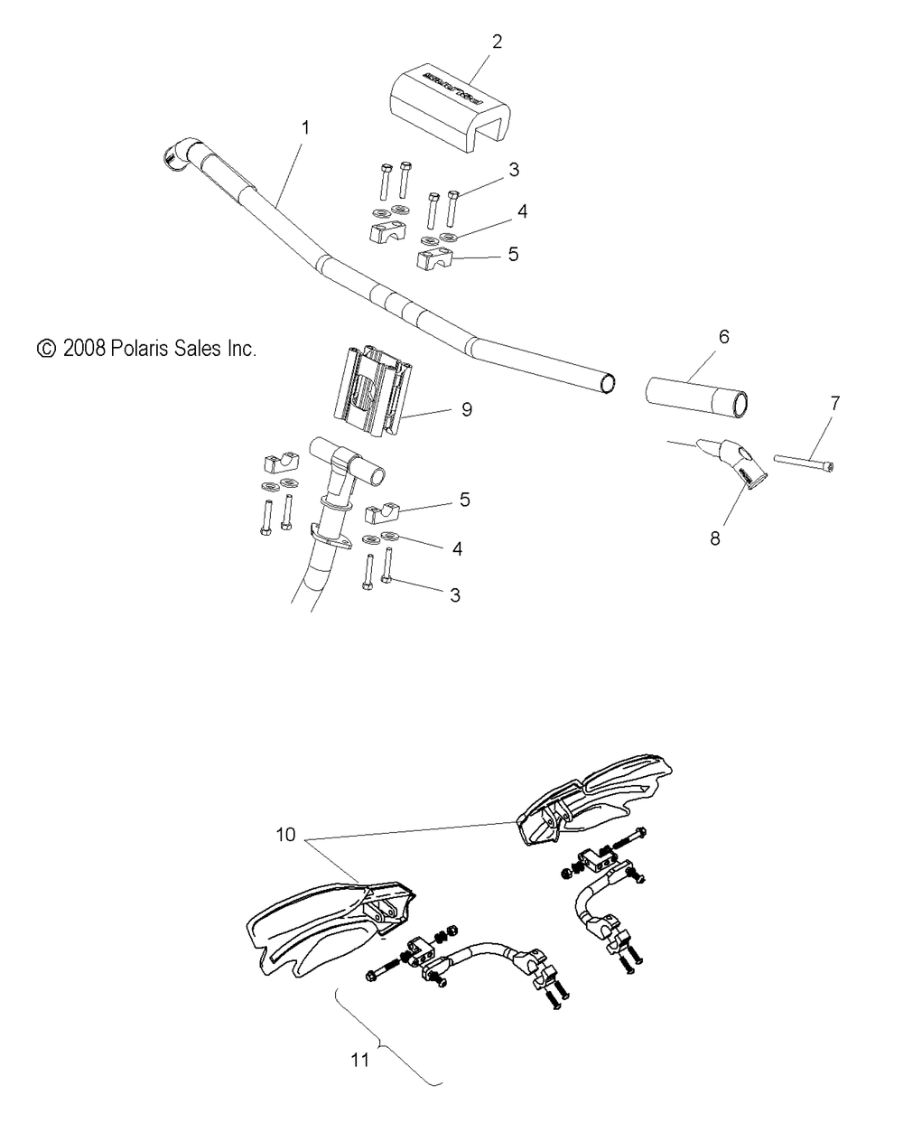 Steering handlebar mounting - s10pp8 all options