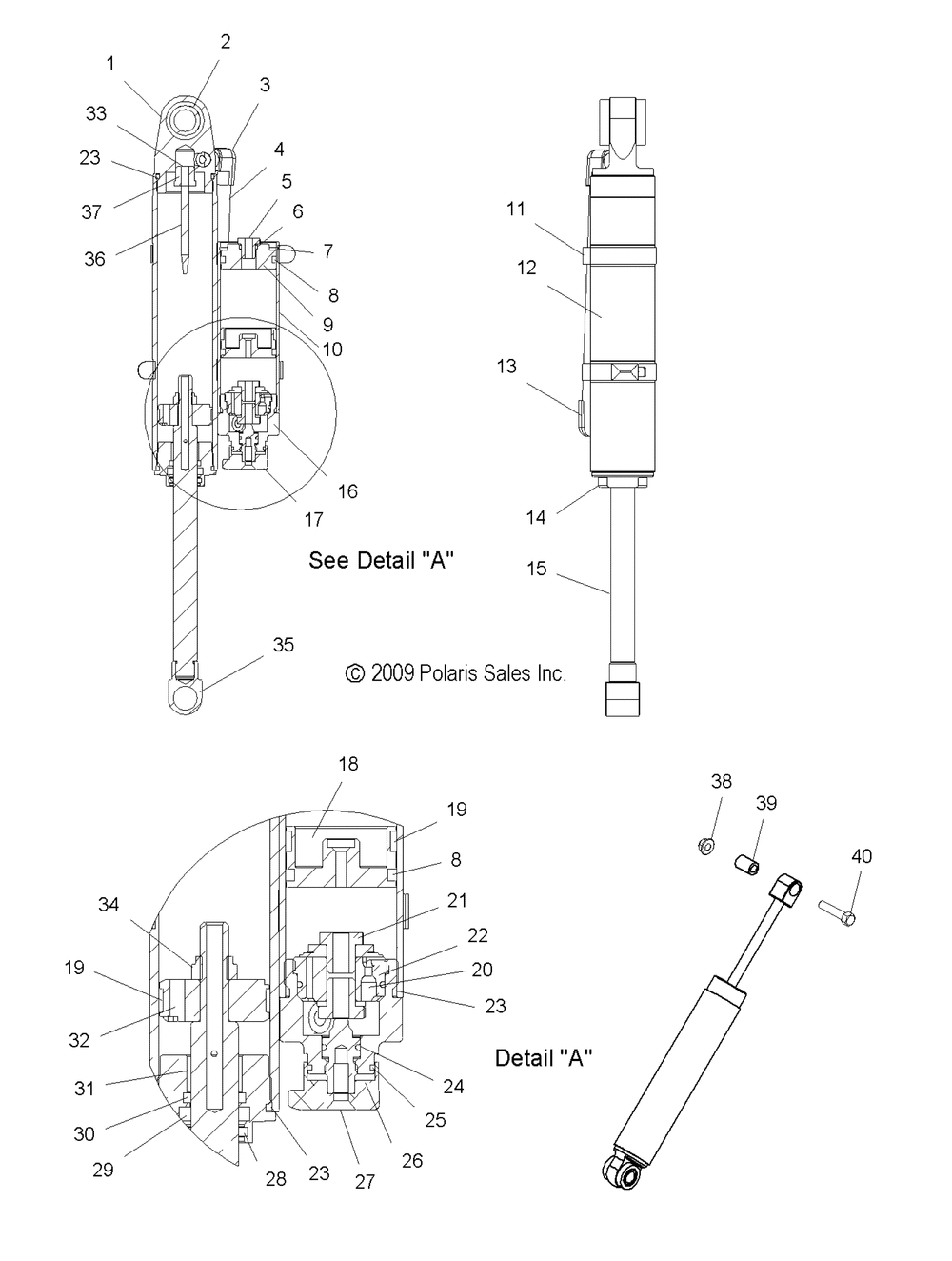 Suspension shock rear track