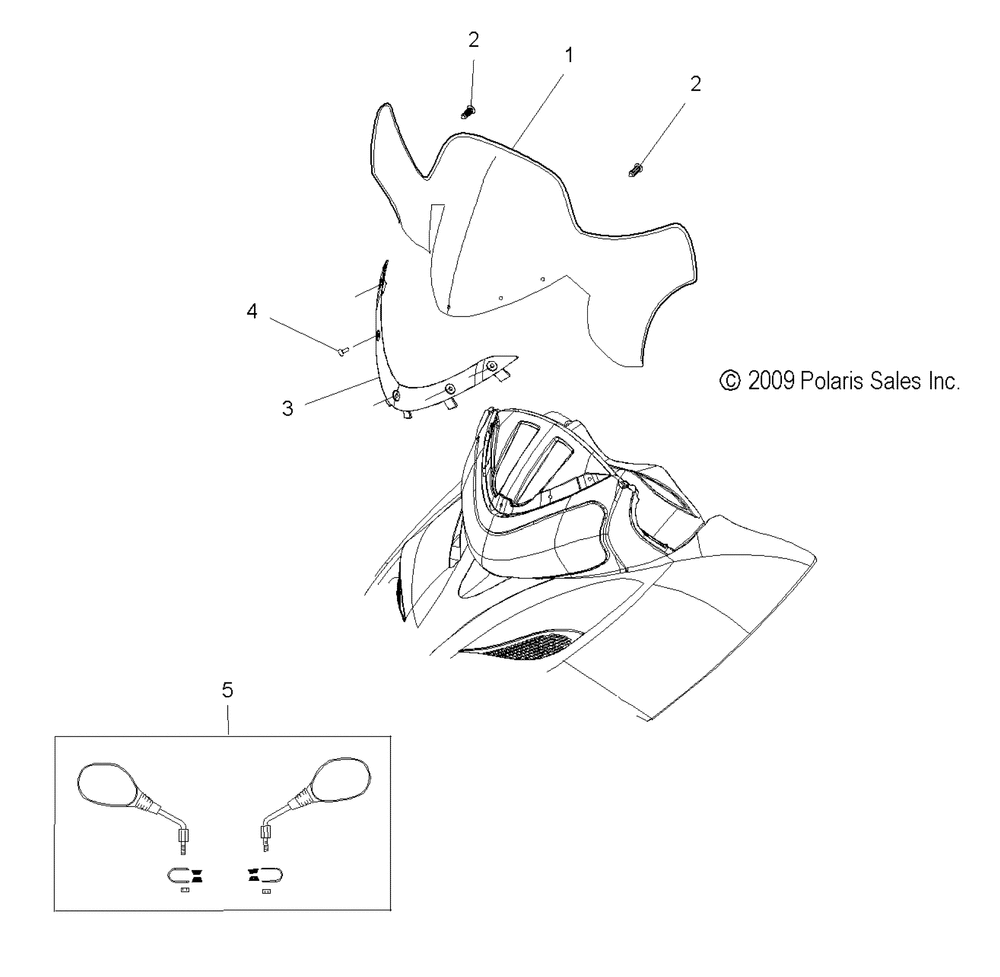 Body windshield and mirrors - s10pr6_pd6 all options