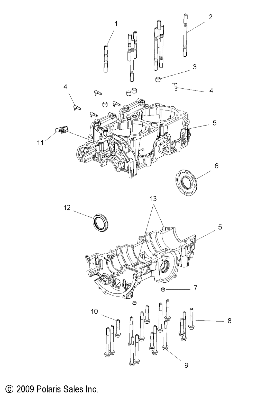 Engine crankcase - s10pr6_pd6 all options