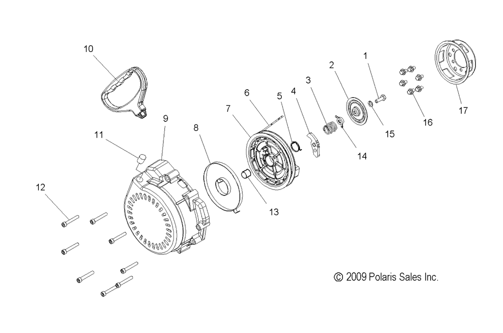 Engine recoil starter - s10pr8esa_esl