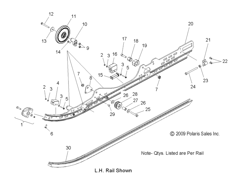 Suspension rail mounting - s10pr8esa_esl