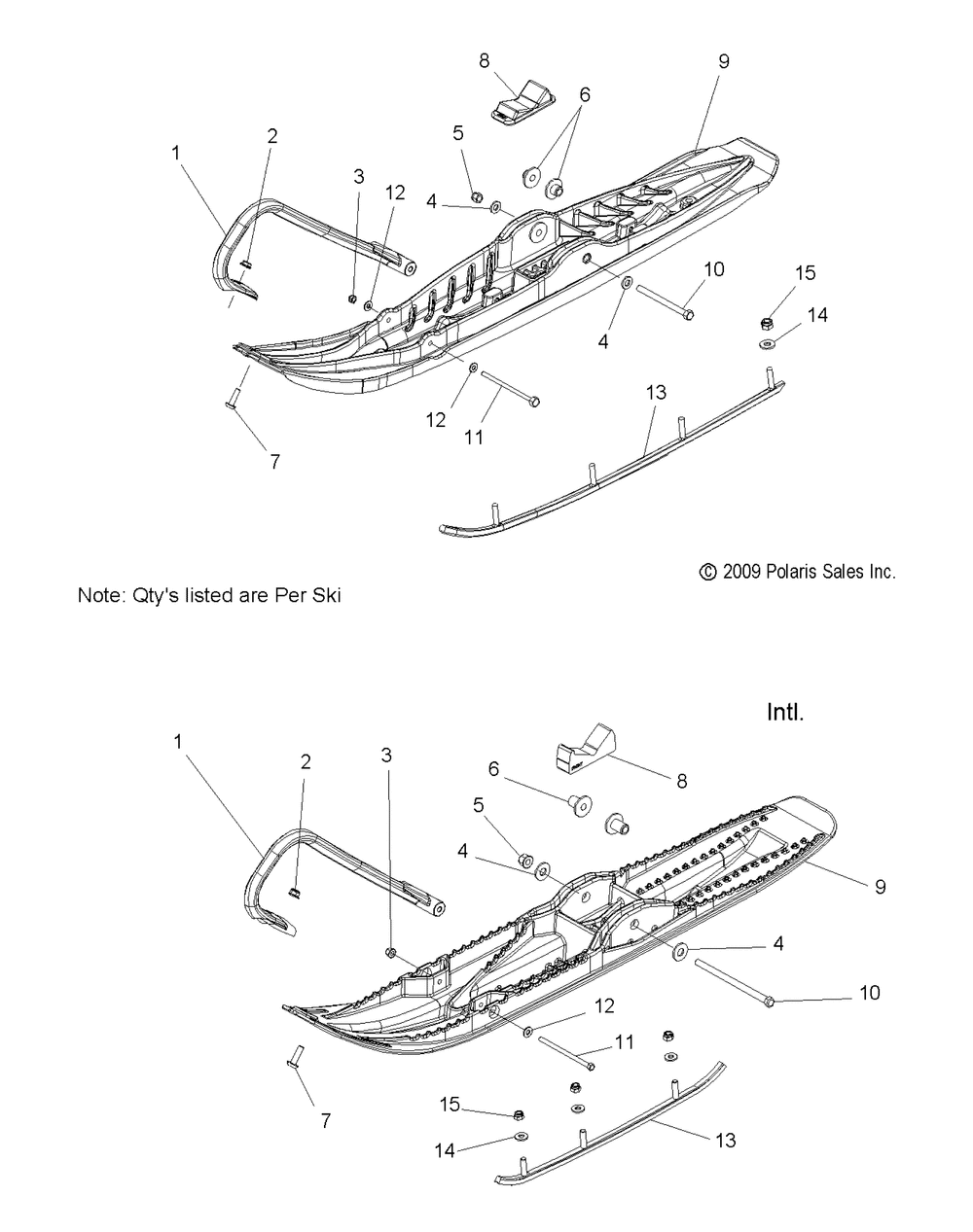 Steering ski asm. - s10ps6 all options