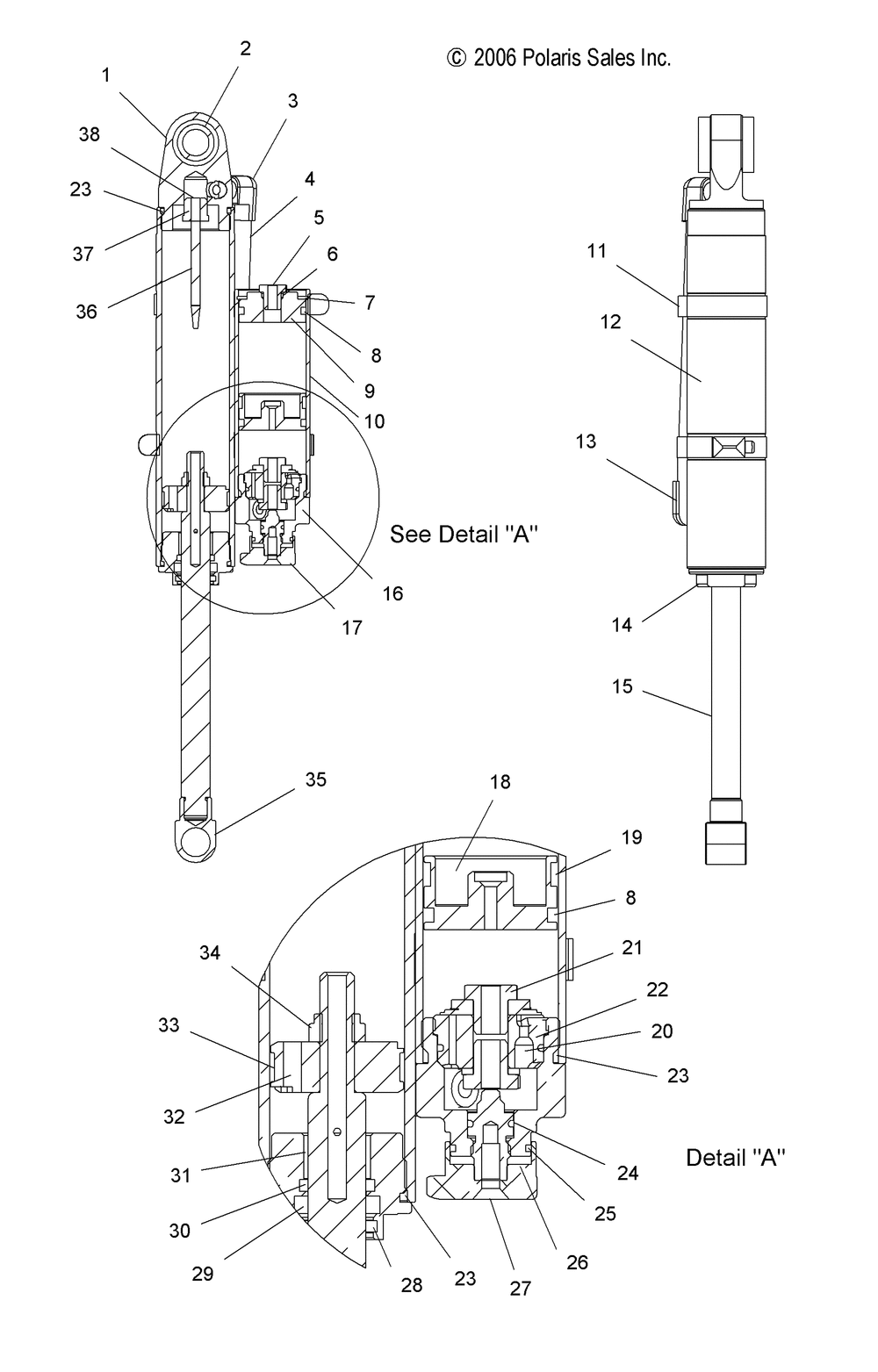 Suspension shock rear track