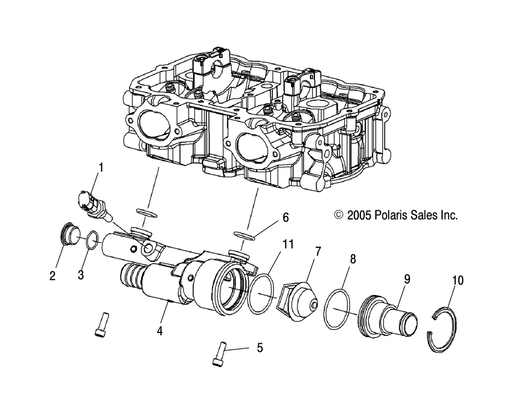 Engine coolant rail - s10pt7fsl_fsm_fel