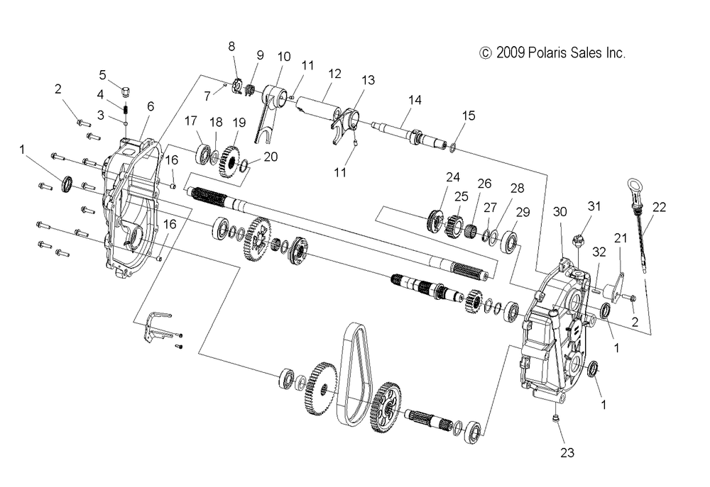 Drive train gearcase (1 of 2) - s10pu6ksl_kel