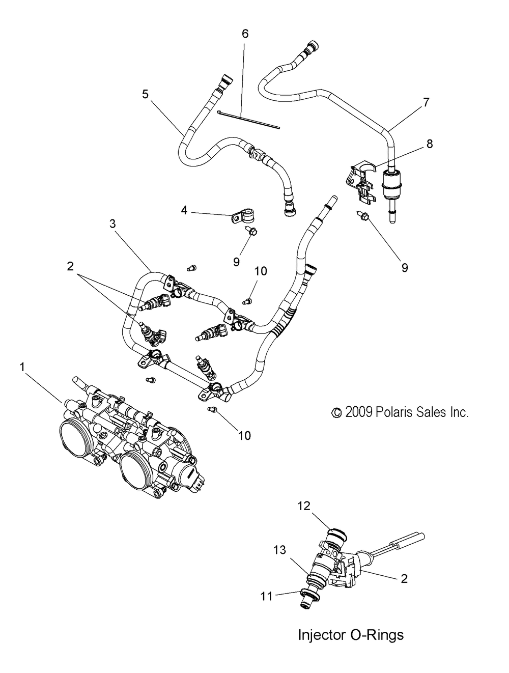 Fuel system rail lines and throttle body - s10pu6ksl_kel