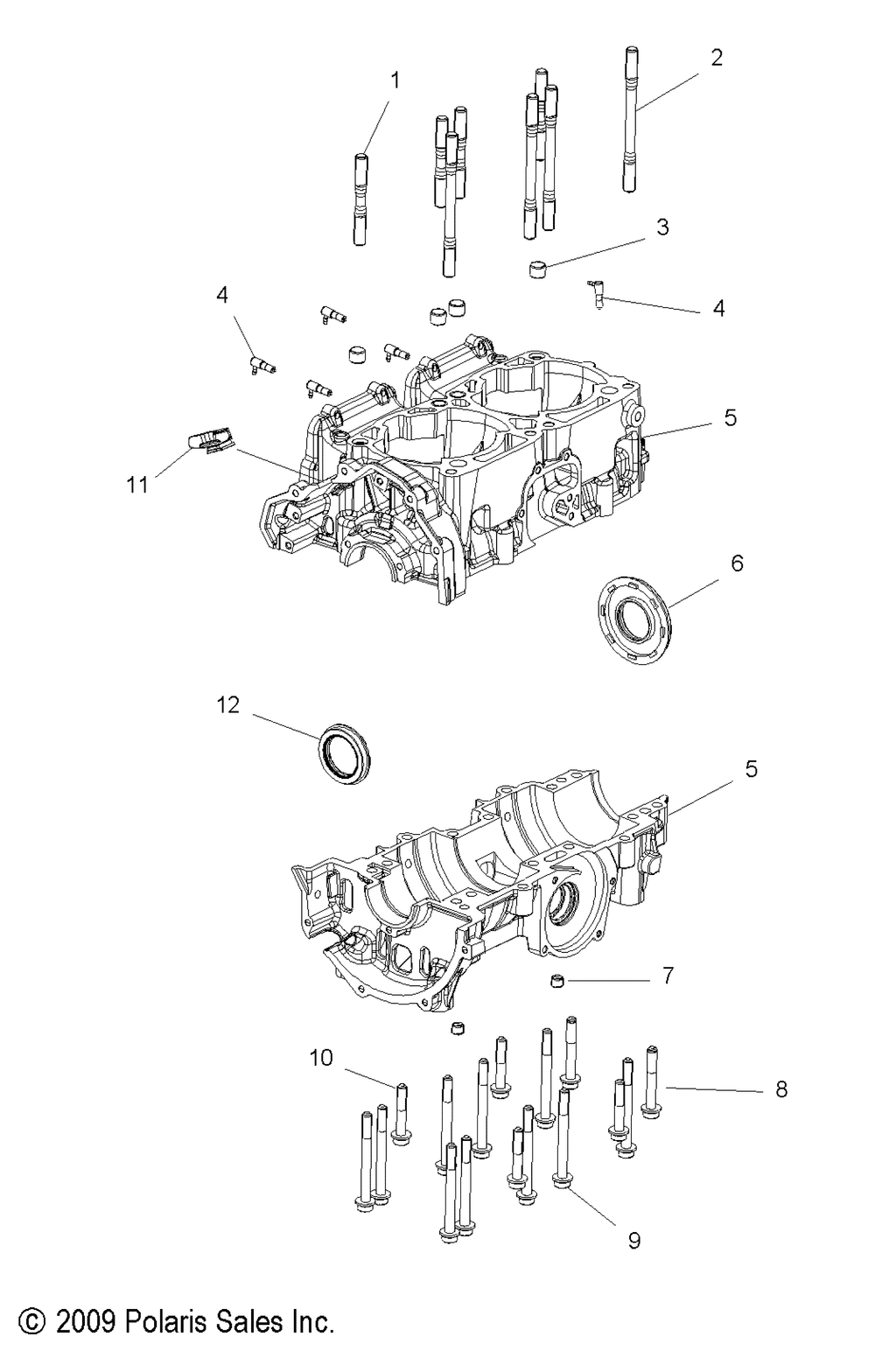 Engine crankcase - s10pu6ksl_kel