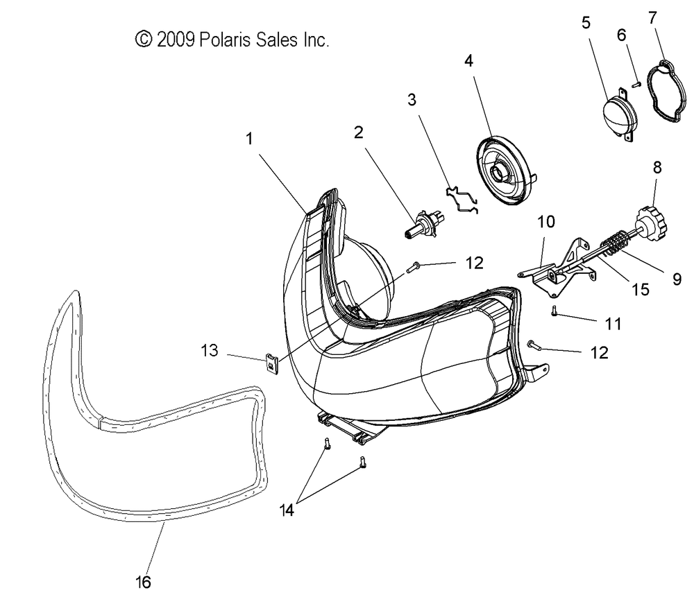 Electrical headlight - s10pu7esl_eel