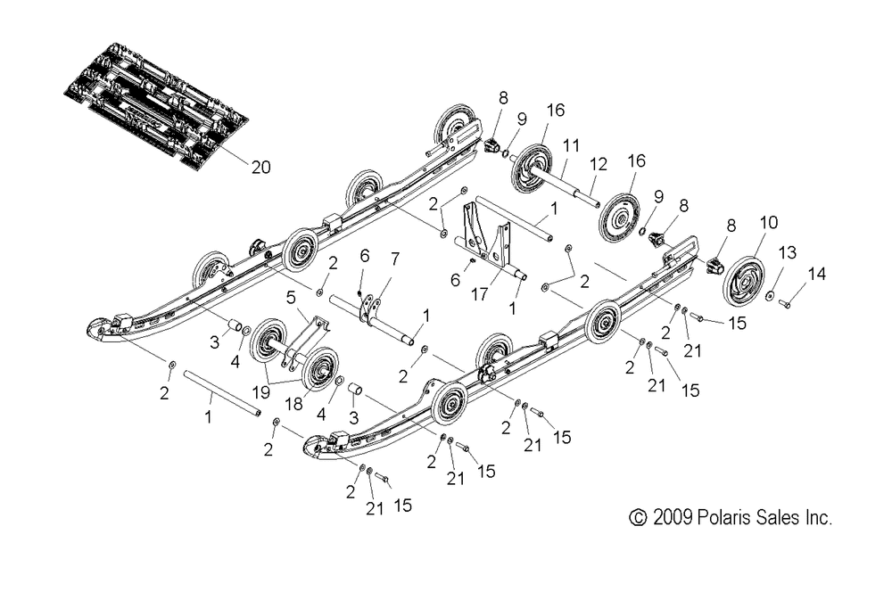 Suspension rear and track - s10pu7esl_eel