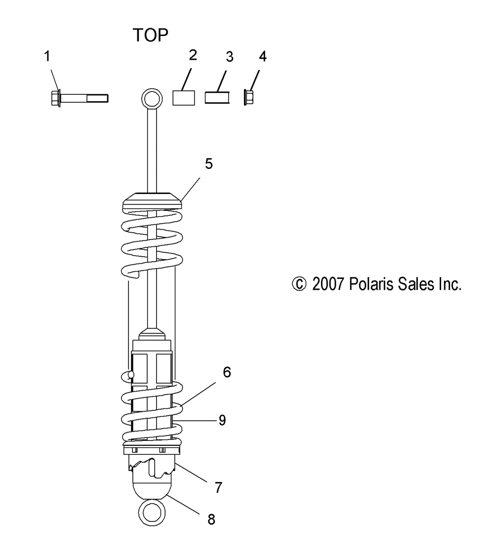 Suspension shock rear track - s10su4bsl_bel