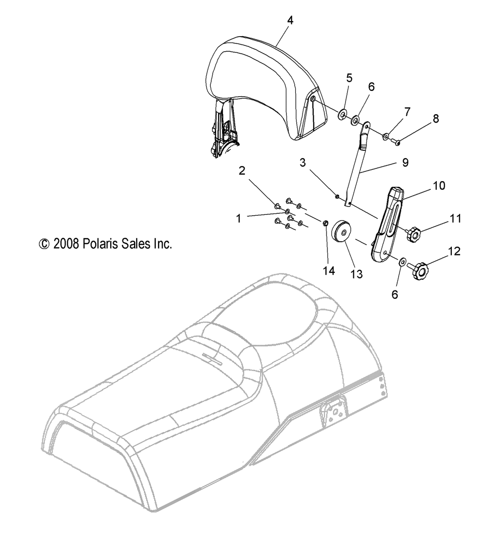 Body backrest asm. - s10su4bsl_bel