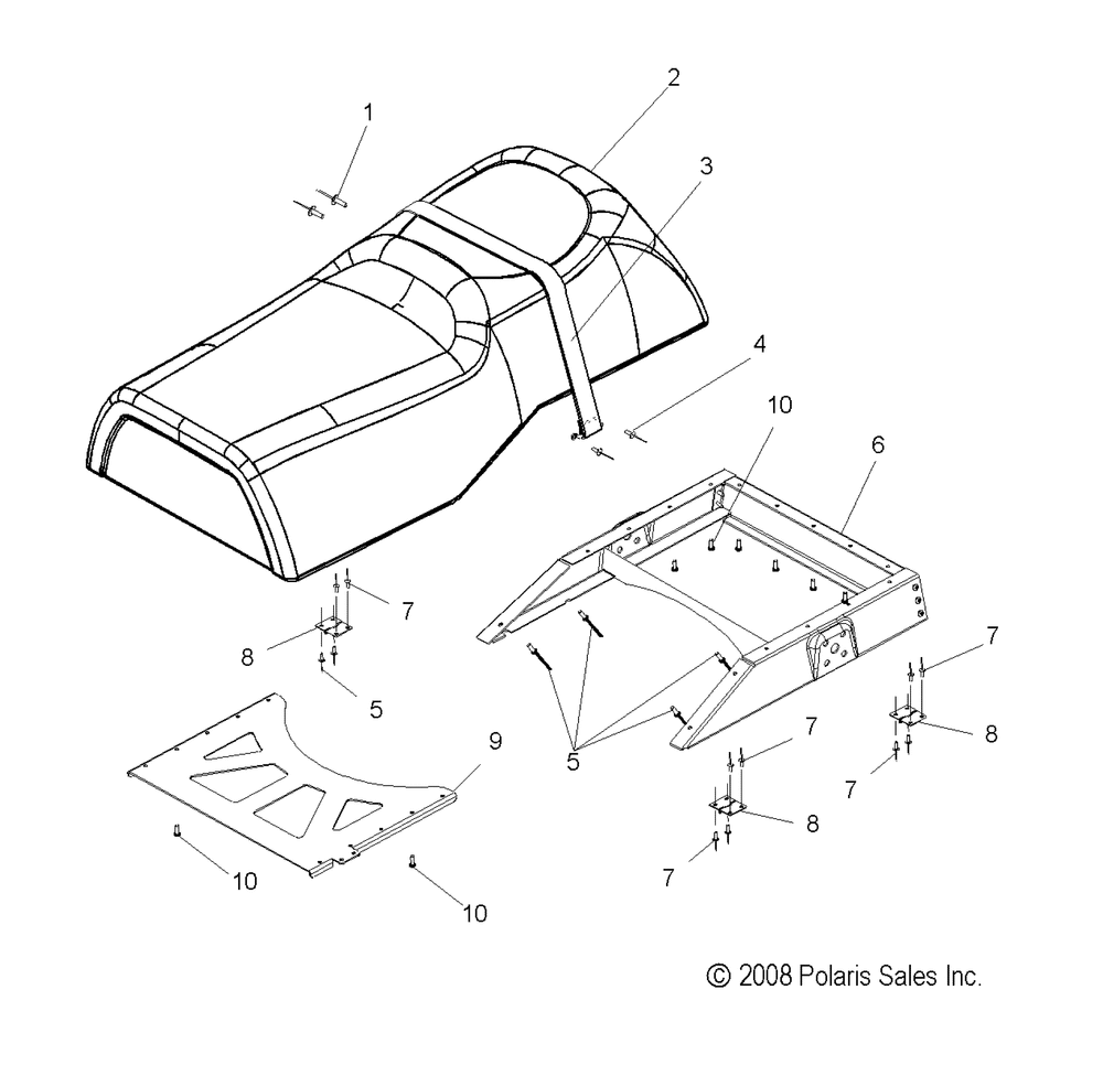 Body seat asm. - s10su4bsl_bel