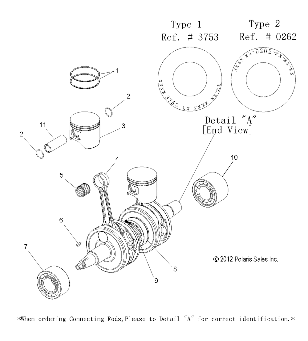 Engine piston and crankshaft - s13ba8_bc8_bd8_bs8