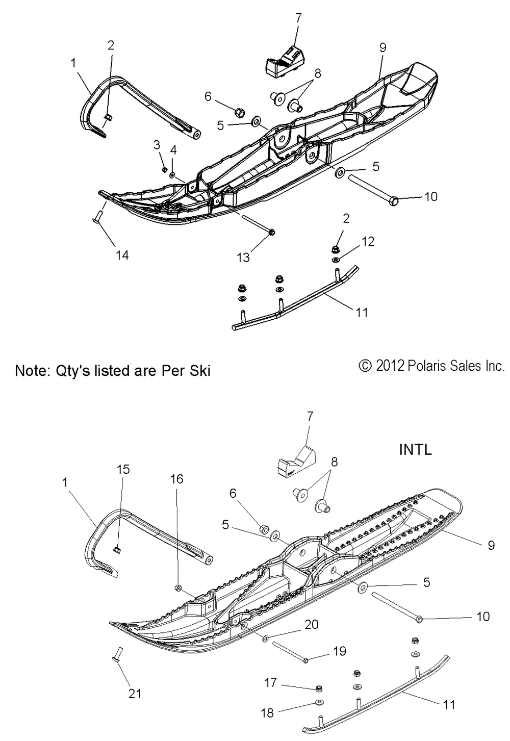 Steering ski asm. - s13ba8_bc8_bd8_bs8