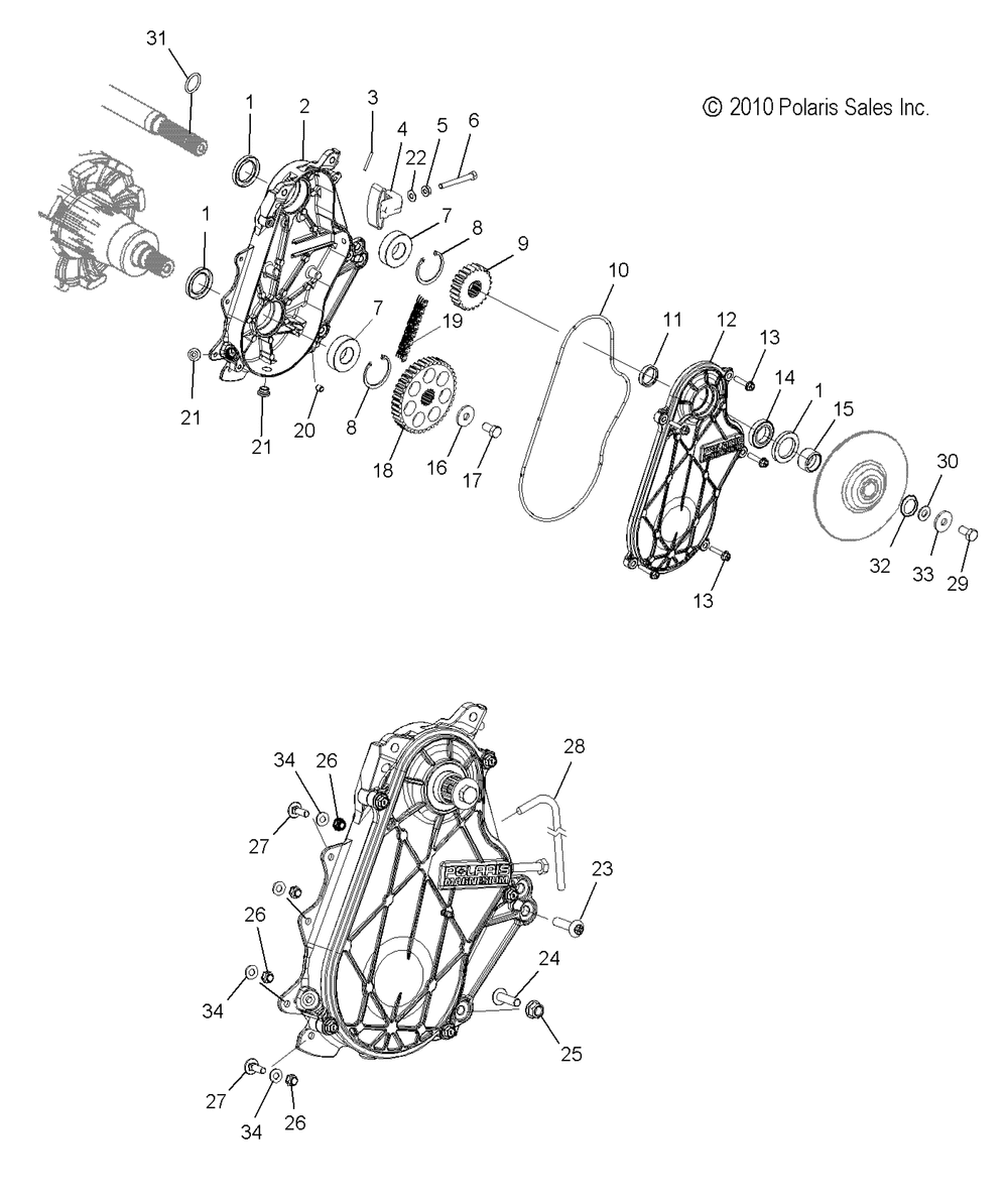 Drive train chaincase - s13ba8_bc8_bd8_bs8