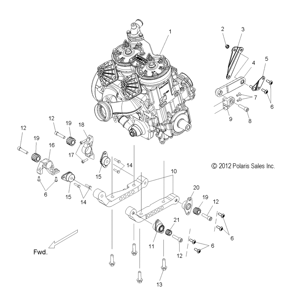 Engine mounting - s13bf6gsa_gsl