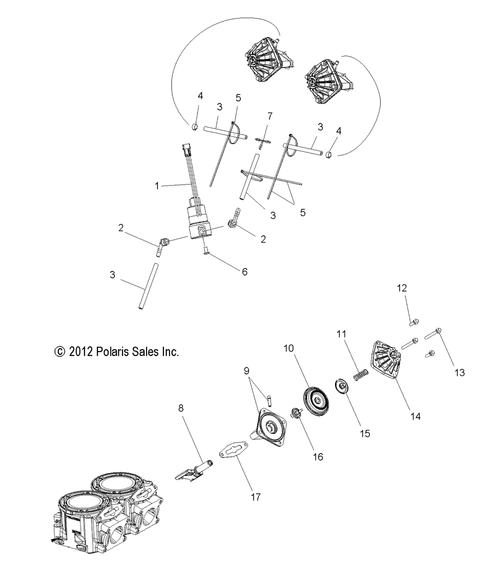 Engine exhaust valves and solenoid - s13bf6gsa_gsl