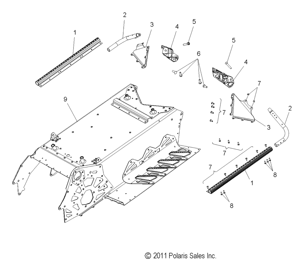 Chassis tunnel and rear asm. - s13bf6gsa_gsl