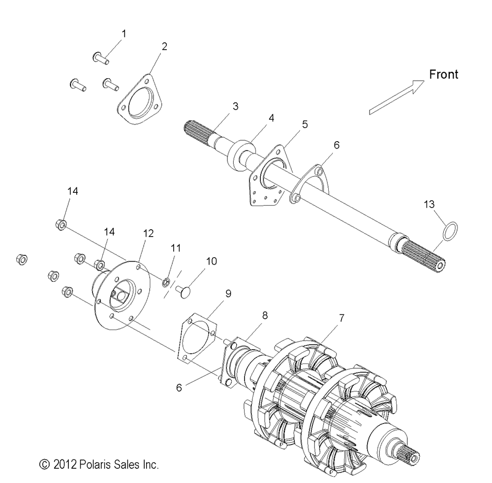 Drive train jackshaft and driveshaft - s13bf6gsa_gsl