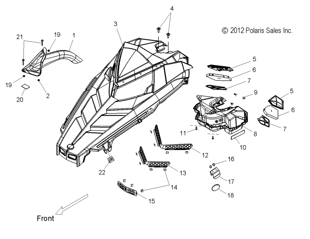 Body hood asm. - s13bf6gsa_gsl