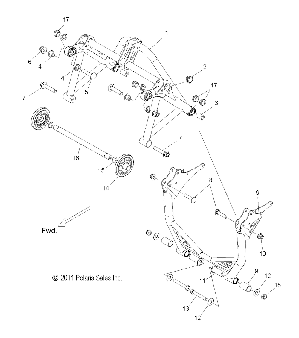 Suspension crank asm. rear - s13bf6gsa_gsl