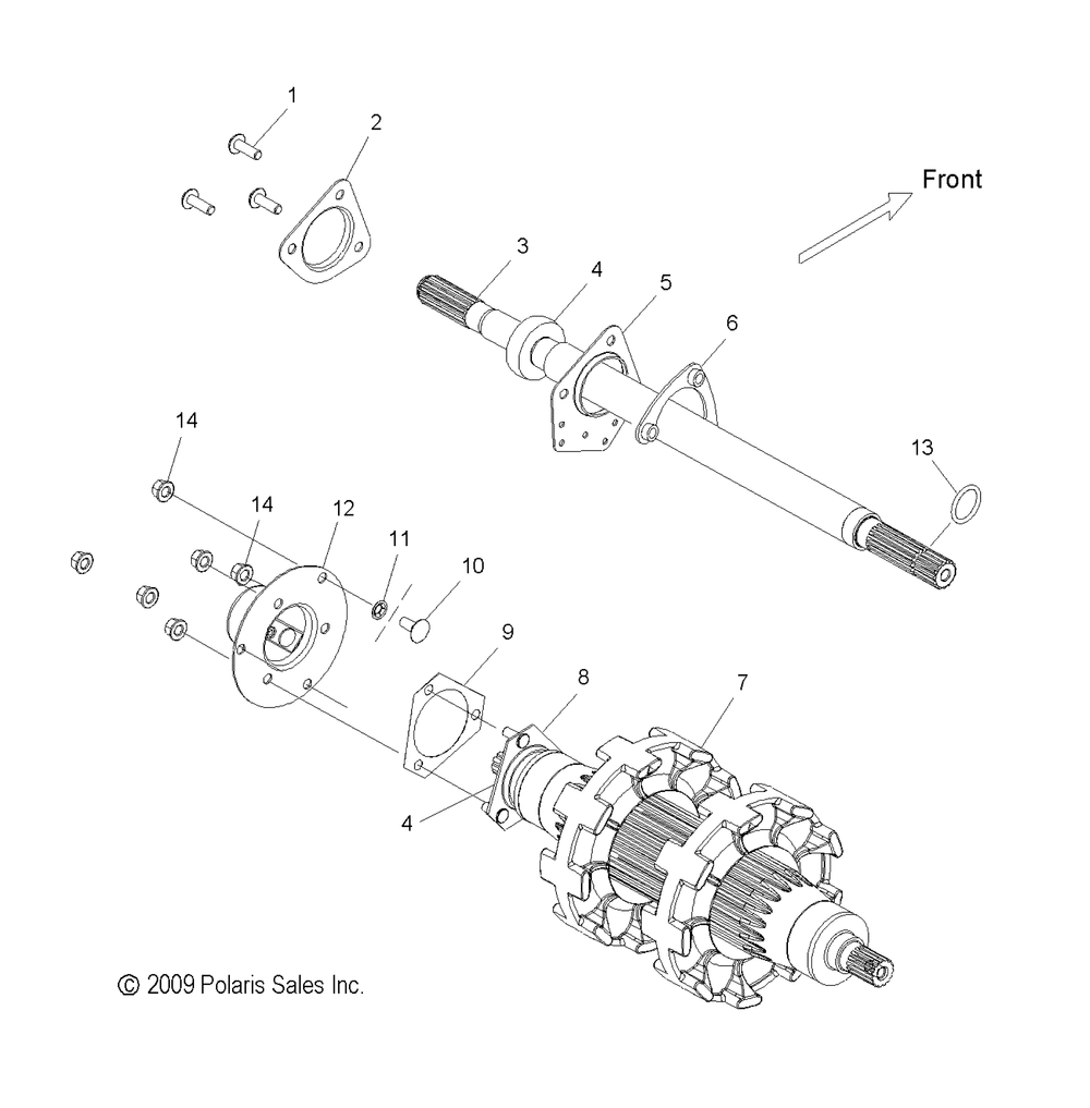 Drive train jackshaft and driveshaft - s13bf8gsa_gsl