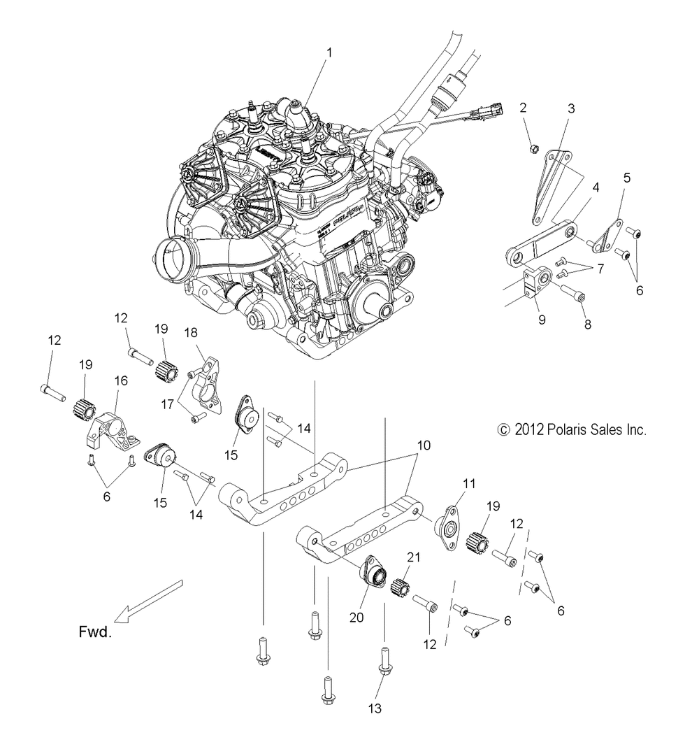 Engine mounting - s13bf8gsa_gsl