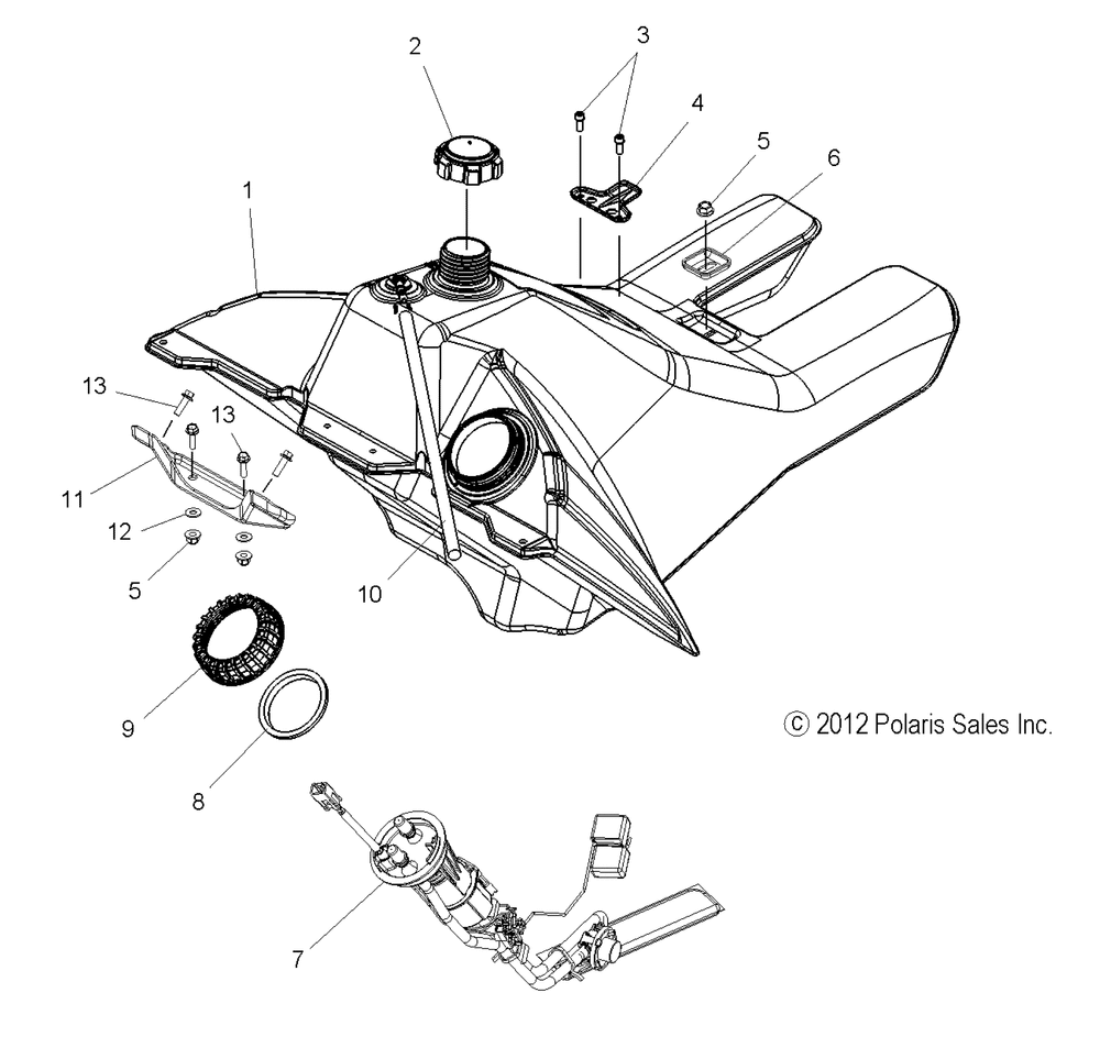 Fuel system fuel tank asm. - s13bf8gsa_gsl