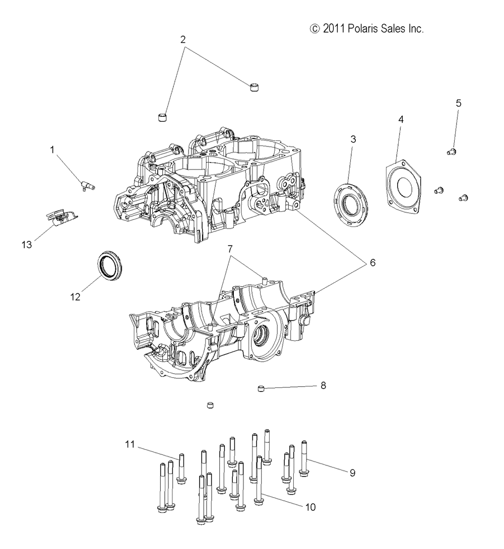 Engine crankcase - s13bf8gsa_gsl