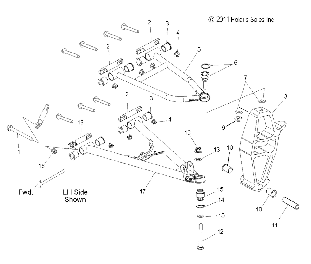 Suspension control arms and spindle - s13bf8gsa_gsl