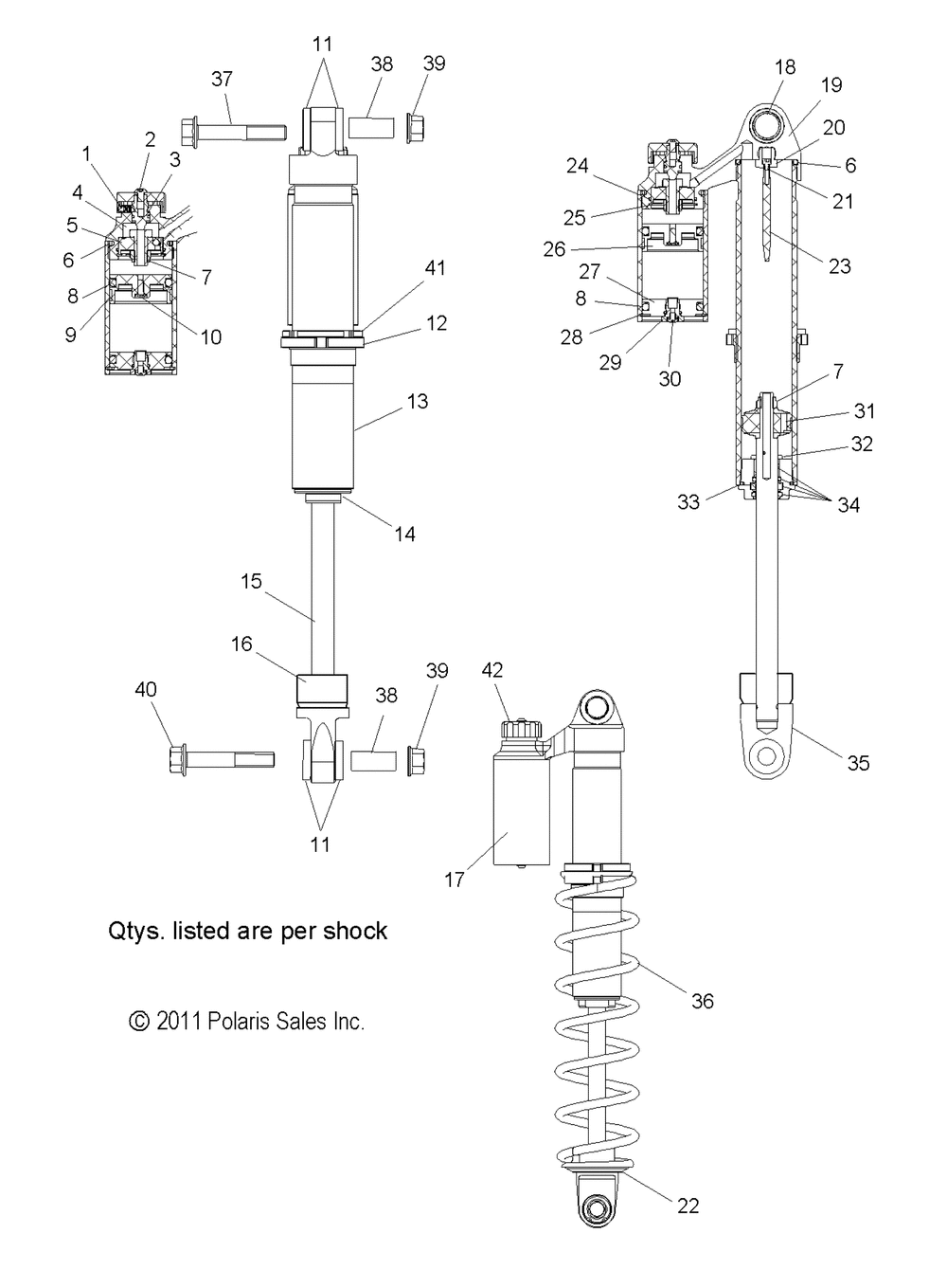 Suspension shock ifs - s13bp6gsa_gsl_gel_gsm