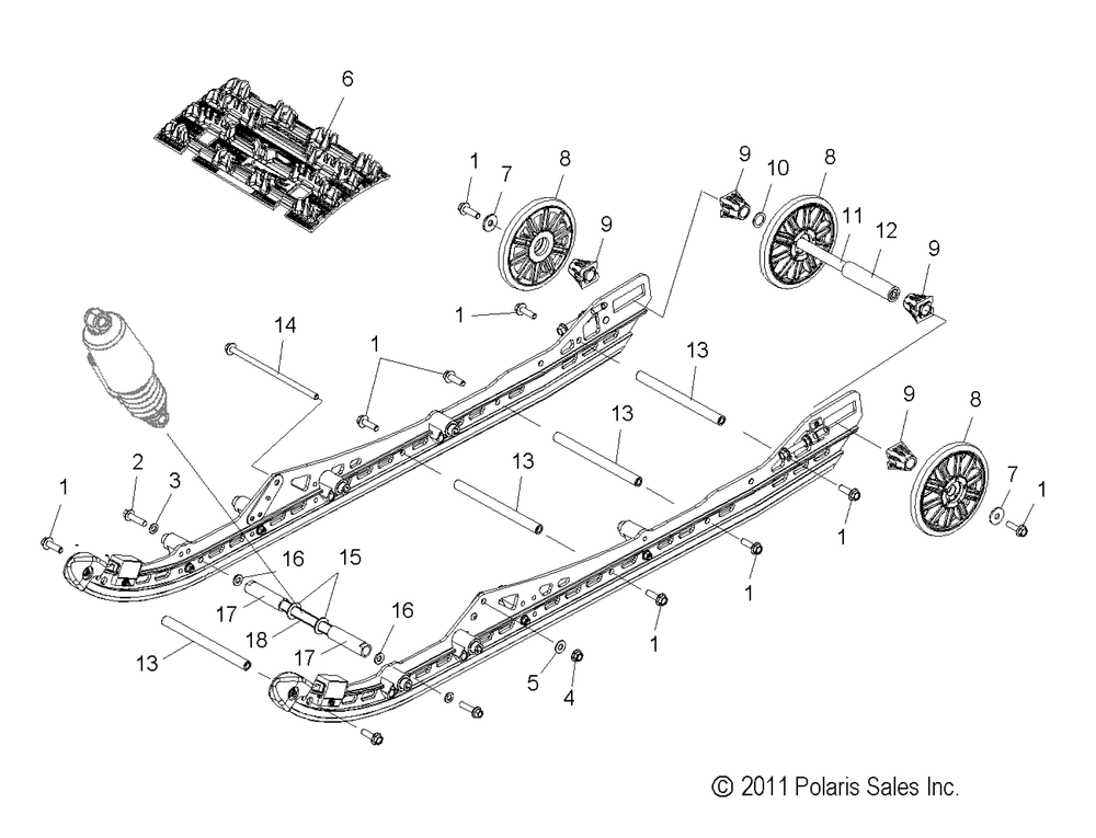 Suspension rear and track - s13bs6gsa_gsl_gel_gsm