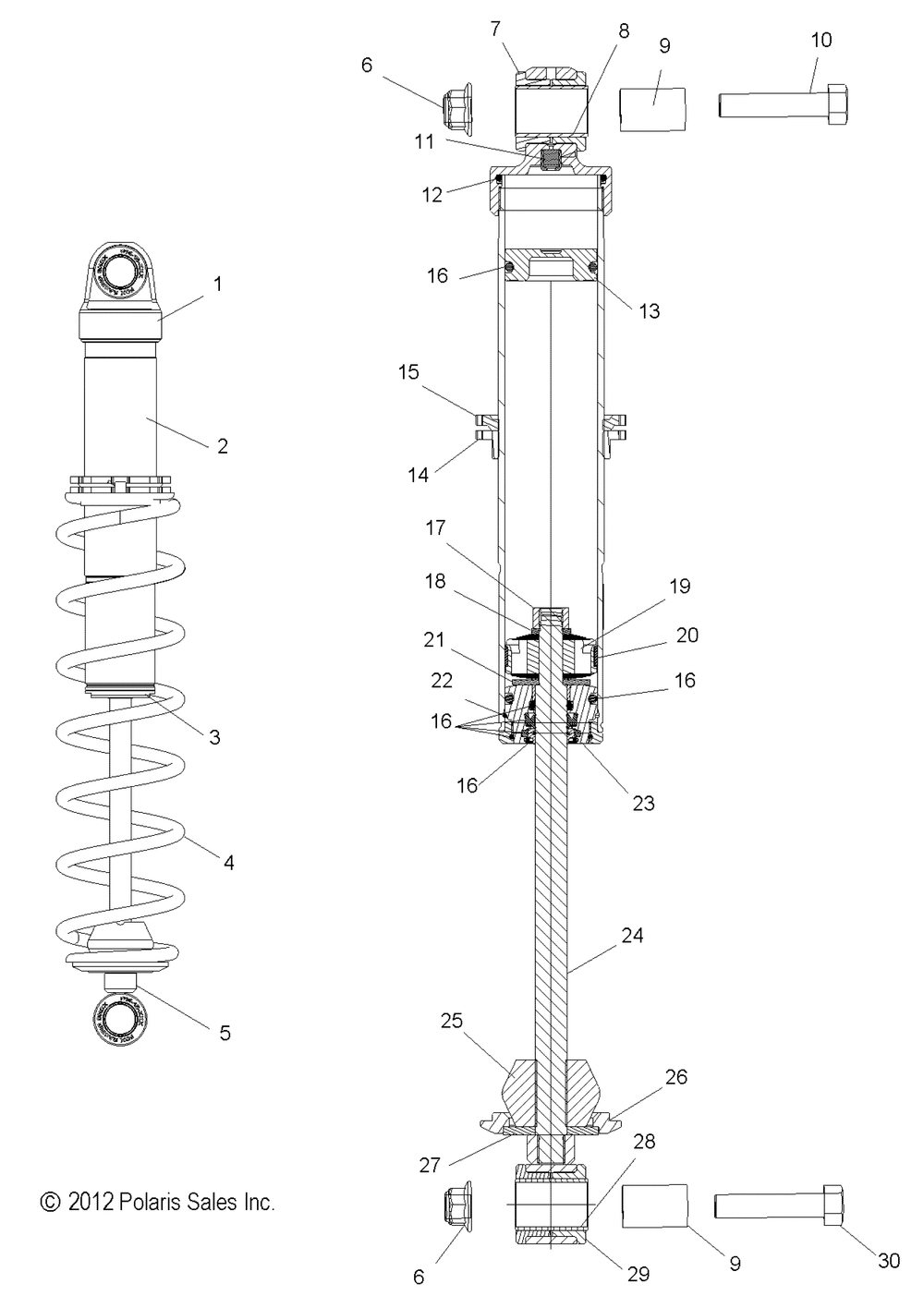 Suspension shock ifs (indy sp)(7043861) - s13cb6_cp6