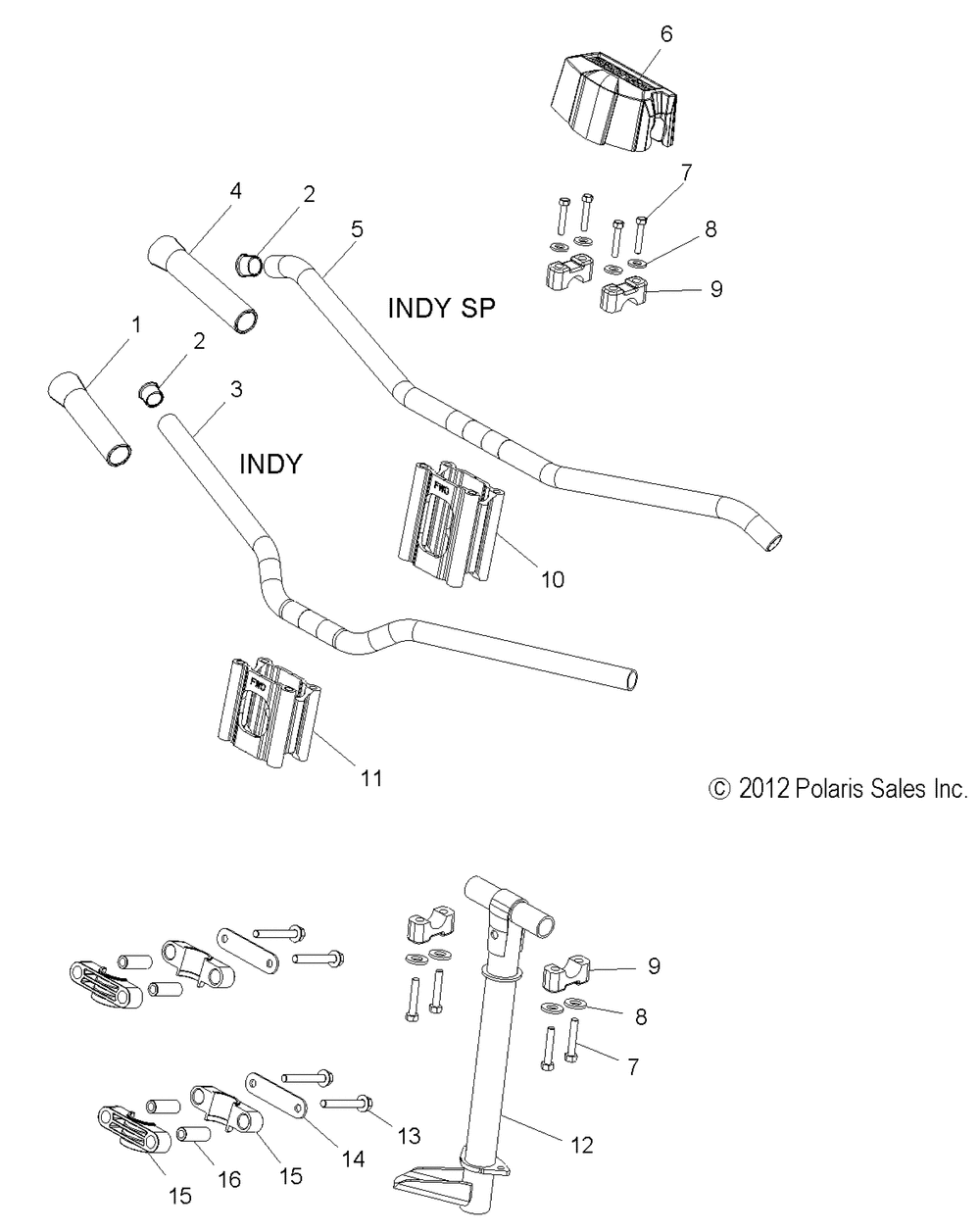 Steering upper and handlebar asm. - s13cb6_cp6