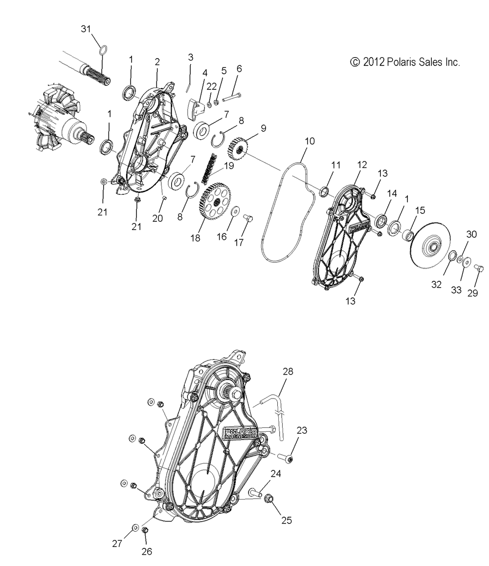 Drive train chaincase - s13cb6_cp6