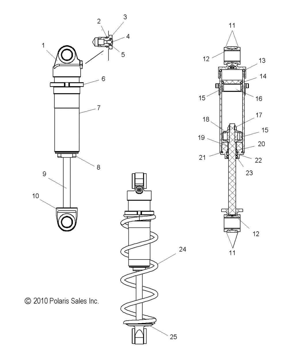 Suspension shock front (7043602) - s13cg6gsa_gsl_gea