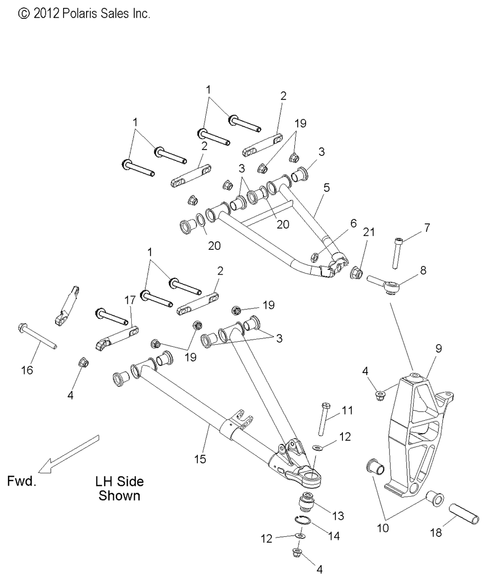 Suspension control arms and spindle - s13cg6gsa_gsl_gea